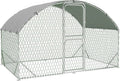 Large Metal Chicken Coop, Walk-in Poultry Cage, Chicken Run Pen House with Reinforcement & Waterproof & Anti-Ultraviolet Cover Chicken Coop Run with Double Lockable Doors for Outdoor 9.8 x 6.5X 6.5ft