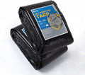 GUARD SHIELD Tarps Heavy Duty Waterproof 10x20 Feet Black Poly Tarp Cover Outdoor Thick UV Resistant Tarpaulin with Grommets 10mil (2-Pack)