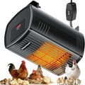 Chicken Coop Heater for Winter With Thermostat, 600W/300W Winter Chicken Heater for Inside Coop, Dog House, Adjustable Temperature 70℉-115℉, Adjustable Temp, 6.5Ft Anti-Chew Cord, Memory Function