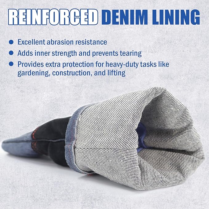 IC ICLOVER Animal Handling Gloves Snake Bite Proof, Double Leather Padding, Anti-bite Dog Cat Bird Reptile Control Protection