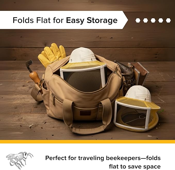 Mann Lake Stingless Binding Round Veil with Zipper Closure, Fine Mesh Beekeeping Head Cover for Hot Summer Weather, Breathable Veil for Bee Suit Protection, Comfort Fit for Farm and Backyard Work