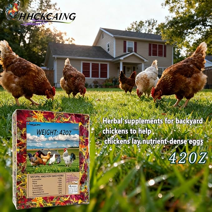 42 oz Nesting Herbs for Chicken coop– All Natural, Increase Egg Production, relieves Stress, and Keeps hens Healthy. Nest Box and Bedding, Backyard Chicken Supplies