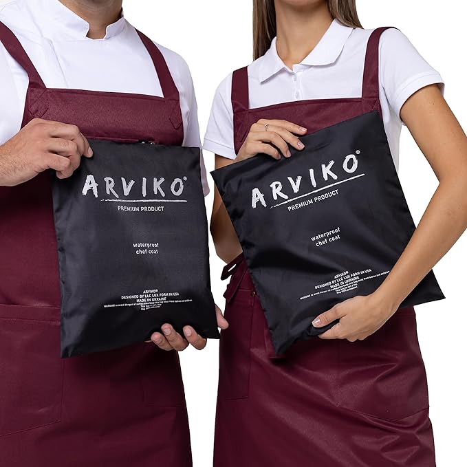 Aquasafe Water-Repellent Cross-Back Bib Apron - Unisex One Size
