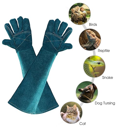 Animal Handling Gloves Bite Proof Multipurpose Pet Glove for Trips to Vet Grooming Puncture Proof Training Anti-Bite Scratch for Cat Dog Snake Falcon Grabbing Reptile
