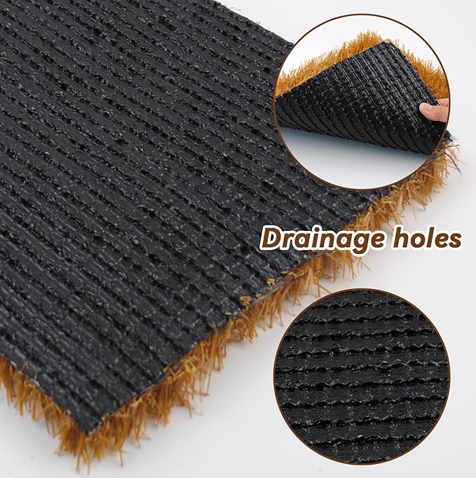 6 Pcs Washable Chicken Nesting Pads,Chickens Nesting Box Pads Chickens Nesting Pads Artificial Grass Rug Reusable Hens Nest Boxes Pad Chicken Coop Bedding for Laying Eggs (12 x 12 x 0.78 Inches)