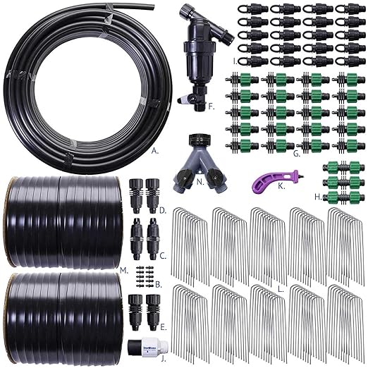 Dripworks Drip Tape Irrigation Kit for Watering Row Crops in Farms - Waters Upto 20 100' Rows (1/8 Acre) | Agricultural Grade Components | Trusted Brand Since 1991