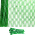 1-Pack Floral Chicken Wire Mesh, 15.7 in x 9.8 ft Plastic Hexagonal Chicken Wire Fencing with 50 Garden Ties for Crafts/Poultry Netting/Garden/Plant Protection [Green]