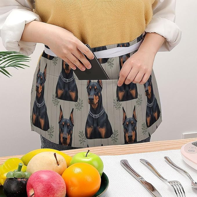 Server Waitress Waist Apron Cooking Kitchen Restaurant Aprons for Women Men