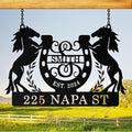 Personalized Metal Farm Sign, Custom Farm Metal Signs Outdoor, Custom Ranch Sign, Customized Horse Signs Western Decor for Farms, Ranch, Barn, Farmhouse, Housewarming Rancher Gifts
