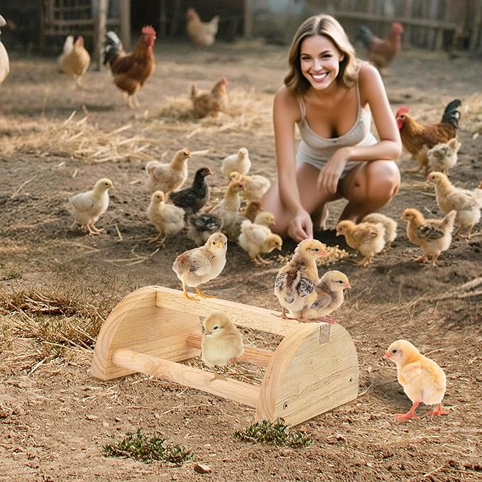 Chicken Perch Chicken Roosting Bar, Chick Perch Toys for Coop and Brooder for Baby Chicks,Strong Wooden Bird Perch,Training Perch Toys for Large Bird, Parrot, Macaw, Hens (Small)