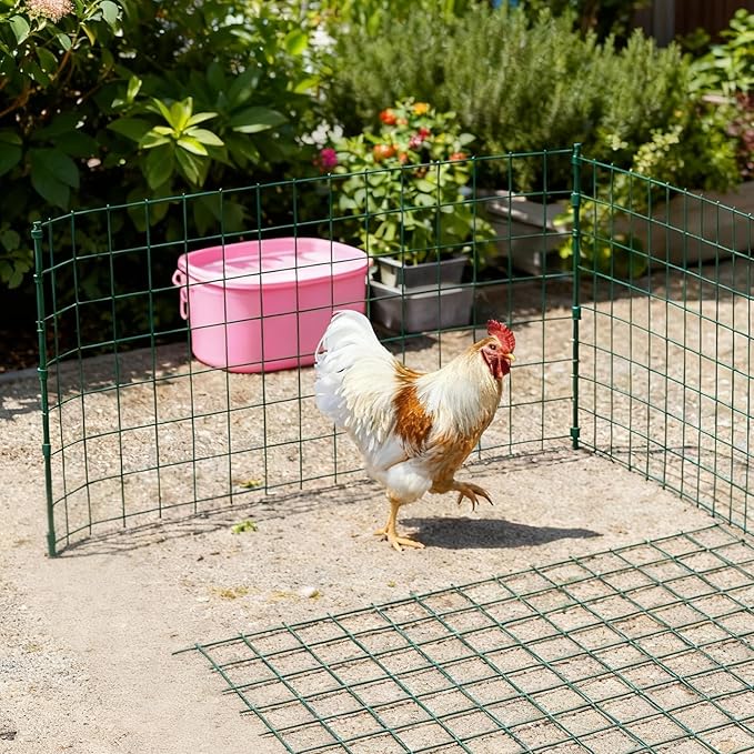 Wire Mesh Roll for Poultry Cages 36IN x50FT- Heavy Duty Fencing Net for Farm Garden Animal Plant Protection, Chicken Wire Fence, Easy to Install Fencing for Rabbits, Birds, Vegetables (Green)