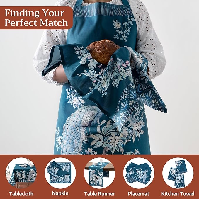 Maison d' Hermine 100% Cotton Apron for women with Pocket Kitchen Chef Apron for Men Cooking Easter Decorations