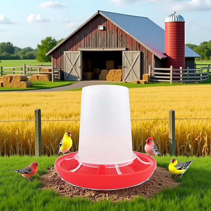 1Pc Baby Chick Feeder Waterer 0.35Lbs Chicken Feeder Chicken Waterer Small Birds Poultry Feeding Equipment Kit and Feeder Baby Chick Jar for Brooder 5.4 Ounce(ZS455)