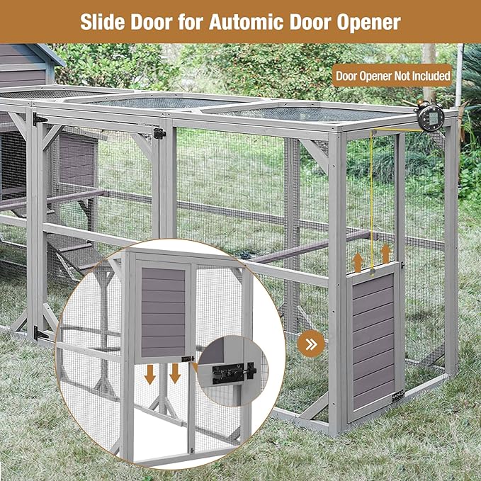 Chicken Coop Cage, Large Hen House with Run Outdoor Poultry Cage for 8-10 Chickens, Super Large (XX-Large)