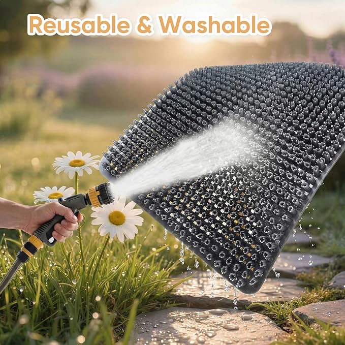 10 Pcs Chicken Nesting Pads Washable 13.8 * 11.6 Nesting Box Pads for Chickens Coop Artificial Grass Rug Accessories Plastic Grass Mat for Chicken Coop Accessories(Gray)