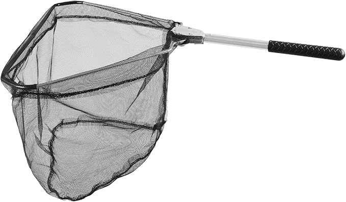RESTCLOUD Fishing Landing Net with Telescoping Pole Handle, Fishing net Freshwater for Kids Men Women, Extend to 40-63 Inches