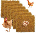 6 Pack Chicken Nesting Box Pads,Washable Artificial Grass Rug Chickens Bedding Reusable Laying Eggs Turf Nesting Mats for Chickens Coop Pet Outdoor Indoor