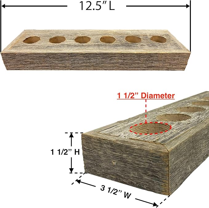 BarnwoodUSA Countertop Egg Holder - Reclaimed Wood Tray Holds 6 Farm Fresh Eggs, Compatible With All Types, Weathered Gray