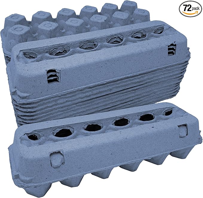 Cackle Hatchery Vented Paper Pulp Egg Cartons - Blue (12)