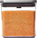 OXO Steel POP Container Big Short Sqaure - 2.8 Qt for Cereal, Grains and More Grey
