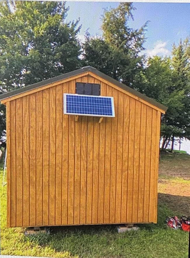 Amtrak Solar 12-Inch 50W Solar Attic Fan with Thermostat, Made in USA – Quiet Gable Vent Fan for Attic, Garage, Shed, Greenhouse – Plug and Play Cooling, Reduces Heat and Moisture