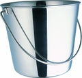 Indipets Stainless Steel Bucket for Pets (16-Quart) – Heavy Duty Pails, Food & Water Pail for Cats & Dogs