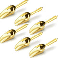 Mini Ice Scoop Set of 6, E-far 3 Ounce Gold Stainless Steel Scoops for Candy/Flour/Sugar, Small Metal Scoops for Party/Canisters Jars/Kitchen Bar/Ice Maker, Rust Proof & Dishwasher Safe