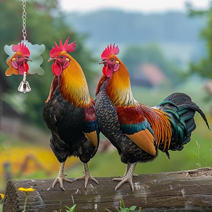 9PCS Chicken Toys for Coop - Complete Set of Chicken Toy, Coop Accessories Swing Ladder Bridge Mirror Pecking Toy Entertainment