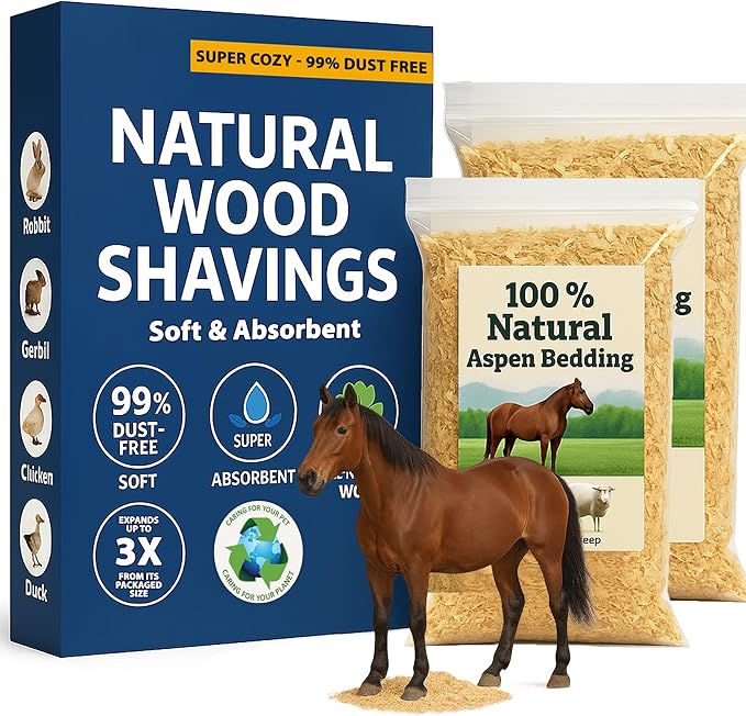 Greaton, Premium Natural Pine Animal Bedding – Dust-Free, Soft Shavings, Kiln-Dried & Heat-Treated for Indoor and Outdoor Pets, Set of 2