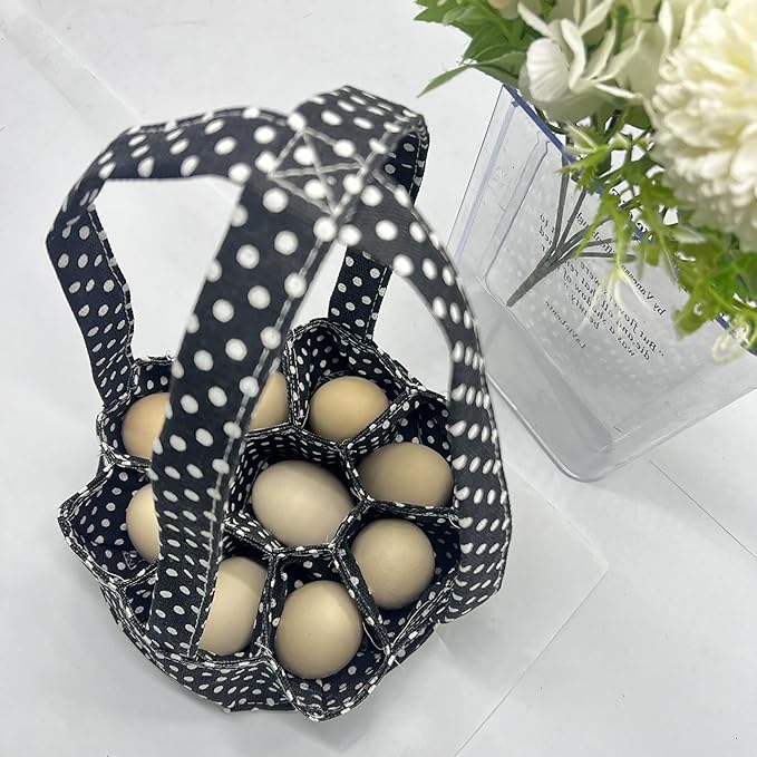 Egg Collecting & Gathering Basket/Bag, Fresh, Durable Canvas Apron Egg Holder, Egg Apron for Collecting Eggs, for Chicken Henhouse Farmhouse Garden Chicken Hen Duck Goose Eggs(Black)