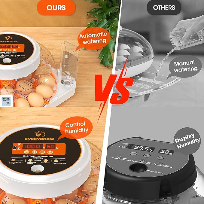 Incubators for Hatching Eggs, 22 Eggs Smart Incubator with Automatic Egg Turning and Humidity Control, Automatic Water Adding for Hatching Chicken, Duck, Quail Goose [2025 Upgrade]