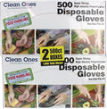 Clean Ones Disposable Food-Safe Poly Gloves, One Size, 2000 Count