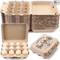 Zhanmai 25 Pcs Natural Paper Pulp Egg Cartons Blank Bulk 12 Count Dozen Vintage Classical 3 x 4 Style Square Chicken Cardboard Egg Tray for Family Farm Market Storing Easter Activity Supplies