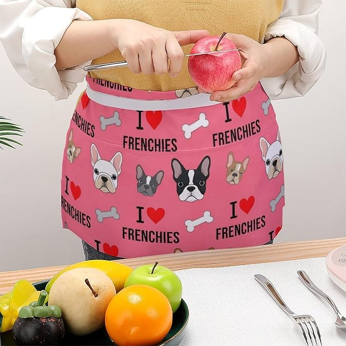 Unisex Half Waiter Waist Short Apron Waterproof Chef Works Waitress Aprons