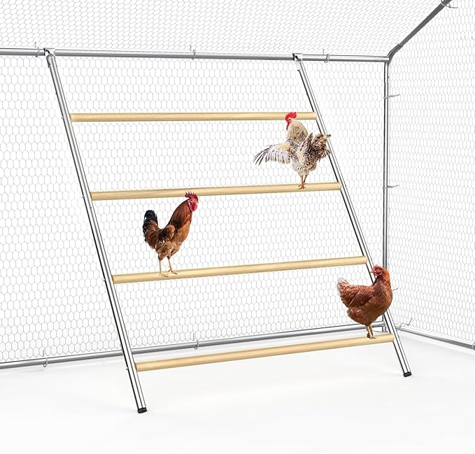 Chicken Coop Roosting Perch,Perfect for Backyard Poultry,Chicken Perch Essentials,Easy to Assemble&Clean,Farm Chicken Toys (56'' H x 41'' W)-2 pcs