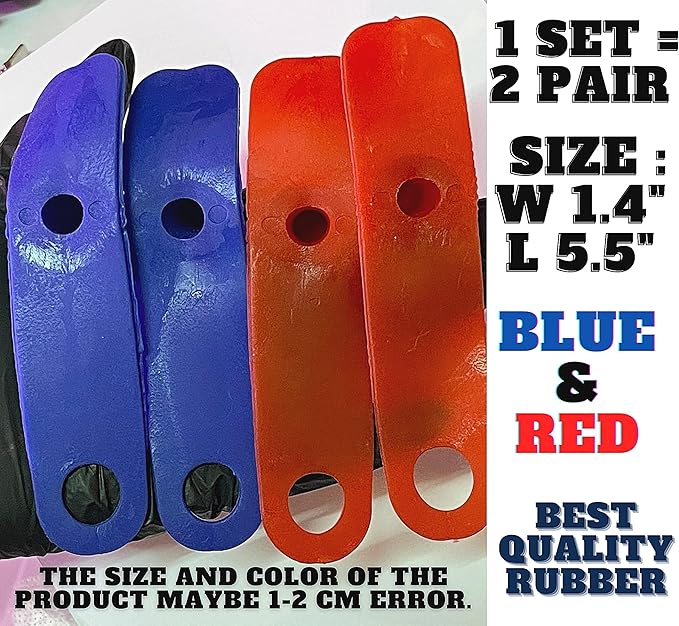 A.D.P. R1 Rooster Booster Protection Chicken Mitt Safety Poultry Bird Botas para GALLOS BREEDING Supplies 2 Pairs Color Blue & Red, Leg Protect & Care, Best Rubber