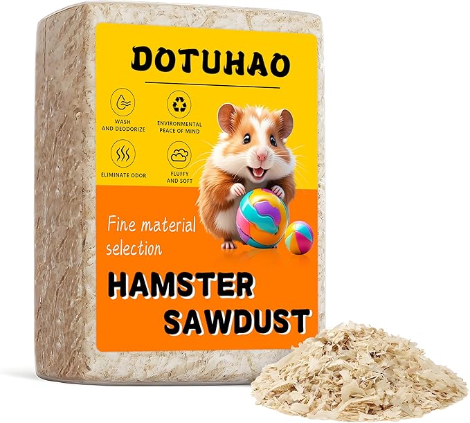 4 LB Hamster Bedding, Sawdust, Wood Shavings, Pine Shavings, Rabbit Beddings, Rat Beddings, Small Animal Bedding, Wood Chips for Pets (4LB)