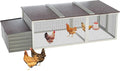 Large Wooden Chicken Coop Outdoor Hen House with Nesting Box，Walk-in Poultry Cage with Secure Locks, Metal Mesh Run for Backyard Farm Use (Gray 85.6")