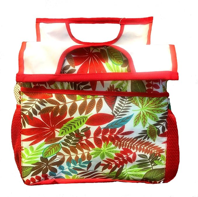 9-piece Garden Tools Set with Gloves and Floral Tote Bag - Gardening Hand Tools Kit with Storage Bag, Gifts for Women