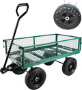 Wagon with Removable Sides - Can be Used in Farms, Warehouses etc - Dump Cart - Solid Green Wheels
