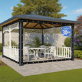 Covers & All Heavy Duty Clear Vinyl Tarp – 20 Mil Waterproof Clear Tarp with Grommets for Patio, Porch, Gazebo, Greenhouse & Chicken Coop (12 x 20 ft)