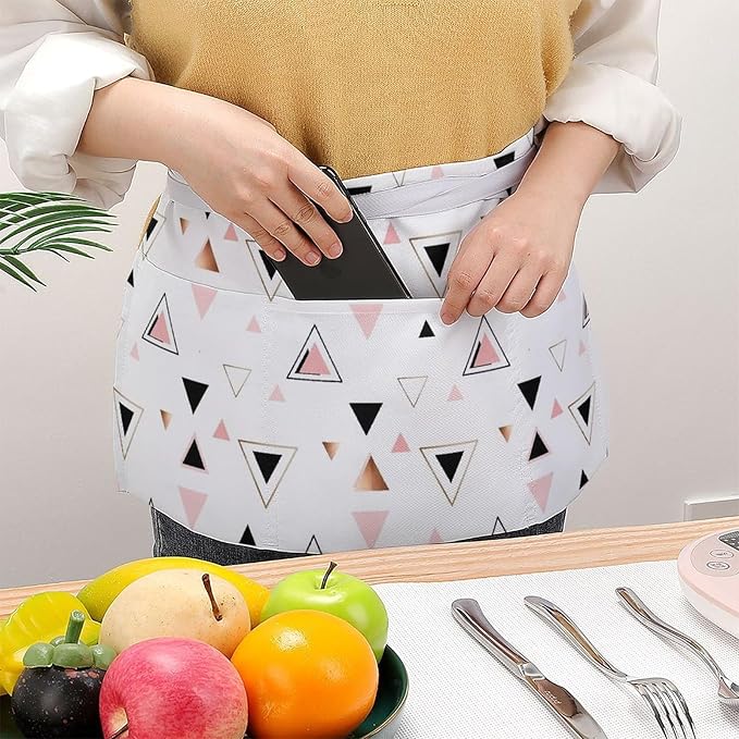 Unisex Half Waiter Waist Short Apron Waterproof Chef Works Waitress Aprons