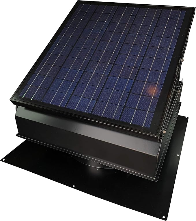 Remington Solar Builder Series 40 Watt Solar Attic Fan - Includes 110V Adapter for auto-Run Night time Operation