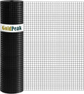 GoldPeak Hardware Cloth 1/2 inch 24 x 100 Ft 19 Gauge - Black Vinyl Coated Chicken Wire Mesh Roll Chicken Wire Fencing Garden Fence Welded Wire Fencing Hardware Mesh