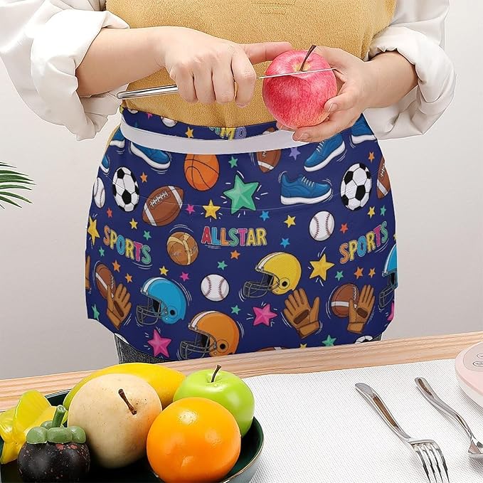 Unisex Half Waiter Waist Short Apron Waterproof Chef Works Waitress Aprons