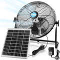 14 Inch Solar Panel Powered Fan, 2 in 1 Solar Panel or AC Charger Powered Fan 12W 9V Portable for Chicken Coop Greenhouse Household Exhaust Camping Travel Outdoor(Black)