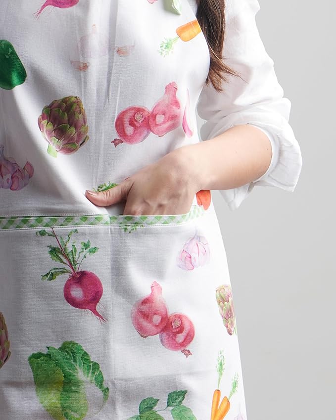 Maison d' Hermine 100% Cotton Apron for women with Pocket Kitchen Chef Apron for Men Cooking Easter Decorations