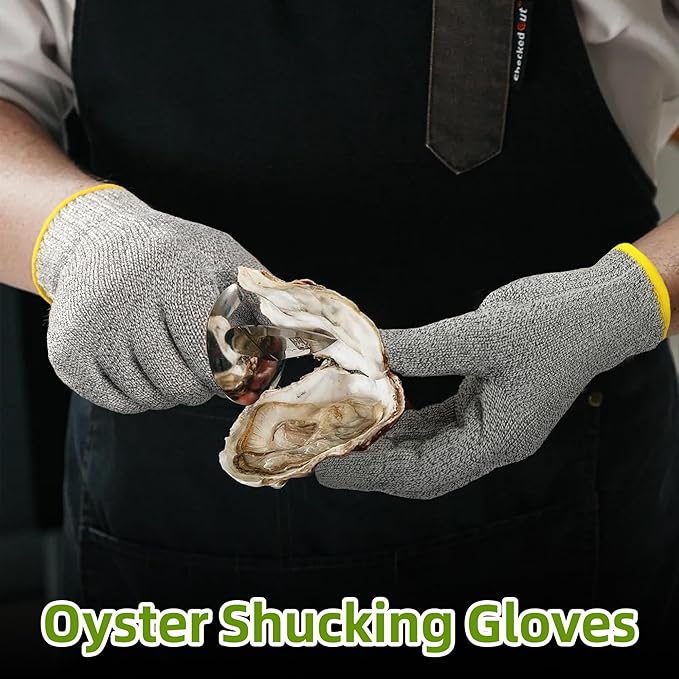 Schwer 2 Pairs High Level ANSI A7 Cut Resistant Gloves, Food Grade Cutting Gloves for Chef, Mandoline Glove for Kitchen Meat Cutting, Wood Caving, Ambidextrous, Breathable & Cool, PR1508, XL