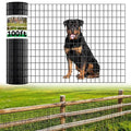 Welded Wire Fence, 100ft(L) x 48inch(H) PVC Anti-Rust Coated Wire Mesh, 2 Inch x 3 Inch 16GA Garden Edging Border, Roll Metal Animal Barrier for Yard Vegetable Plant Protection Poultry Netting
