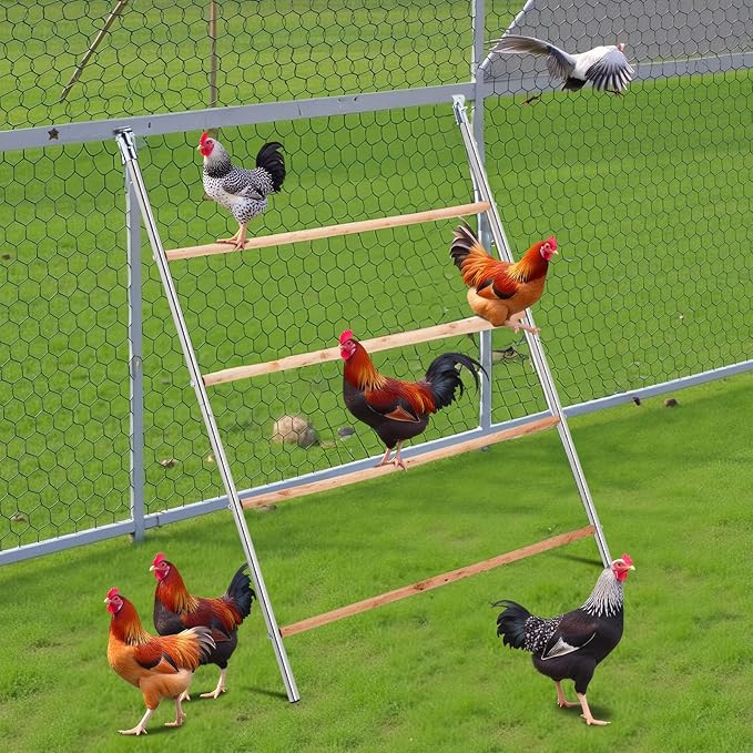 Outdoor Chicken Perch,Chicken Roosting Ladder with Leg Bands,Chicken roosting Bars, Chicken Coop, Suitable for Chicken Run and Chicken Perch, Backyard Poultry, Farm Roost for Chickens